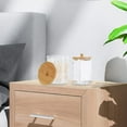 thumbnail image 4 of Functional Storage, Clear Plastic Apothecary Jars with Bamboo Lids, Easy One-Hand Opening for Bathroom Accessories, Vanity Organizer, 4 of 7