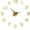 Gold, variant on Wall Clock Set with 3D Acrylic Numbers, Drill-Free Glow in Dark Decor, 40cm for Bedroom