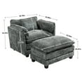 thumbnail image 2 of Boneless Cloud Chair, Black, Modern Sofa Bed, Oversized Indoor Combo Sofa, Ottoman with Thick Armrests, Double Cushions, No Assembly, 2 of 9