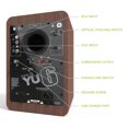 thumbnail image 4 of Kanto YU6 Powered Bookshelf Speakers with Built-In Bluetooth - Pair (Walnut), 4 of 9