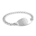 thumbnail image 1 of MedicEngraved Bracelet à Maillons Gourmette 7 mm en Acier Inoxydable 316L Chirurgical avec Étiquette Médicale Embossée - Gravure Médicale Incluse, 1 of 1