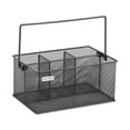 thumbnail image 6 of Mind Reader Utensil Holder, Silverware Organizer, Caddy, Metal, 7"L x 7"W x 5"H, Grey, 6 of 8