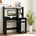 thumbnail image 2 of Costway Computer Desk Study Bookcase Workstation with Charging Station Hutch & CPU Stand, 2 of 10