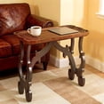 thumbnail image 2 of eHemco Ancient Style Coffee Table Side Table, Large, Black Legs and Natural Finish, 2 of 7
