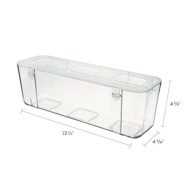Stackable Caddy Organizer, Large, Plastic, 13.24 x 4 x 4.38, White Stackable Caddy Organizer, Large, Plastic, 13.24 x 4 x 4.38, White