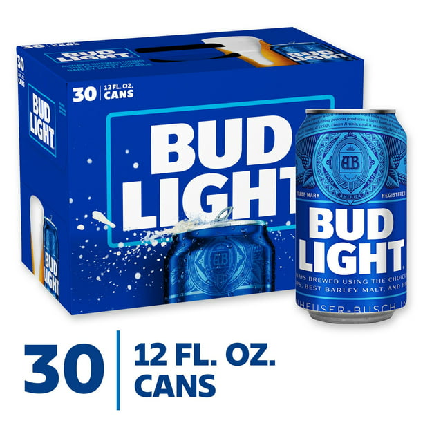 ulækkert Billy ged skyskraber Bud Light Beer, 30 Pack Beer, 12 FL OZ Cans, 4.2 % ABV - Walmart.com