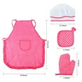 thumbnail image 4 of Child Cooking Baking Tools Pretend Play Kitchen Accessories Chef Dress Clothes Set;Child Cooking Baking Tools Pretend Play Kitchen Accessory Chef Clothes Set,Pink, 4 of 6