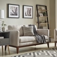 thumbnail image 2 of Weston Home Riley Linen Upholstered Loveseat with Wood Legs, Beige, 2 of 5