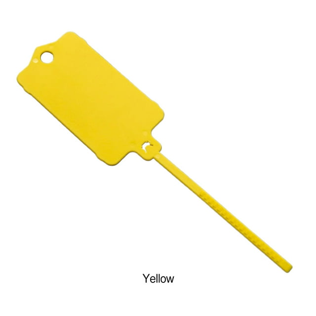 maskred 100pack/lot Durable et Fiable Étiquettes en Plastique Vierge Réutilisables pour Diverses Utilisations Jaune