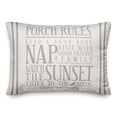 thumbnail image 2 of Creative Products Porch Rules on White 14x20 Indoor / Outdoor Pillow, 2 of 3