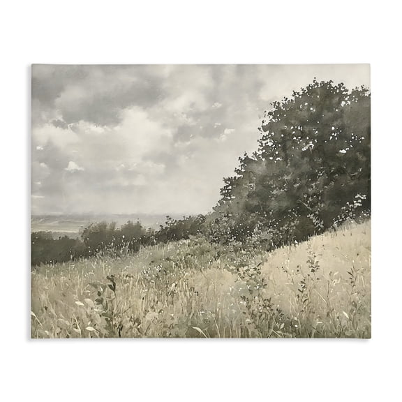 Stupell Industries Farmhouse Soft & Subtle Meadow Landscape Canvas Art, 20 x 16, by Riley B