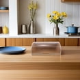 thumbnail image 2 of Uonlytech Bamboo Bread Box with Transparent Acrylic Lid for Kitchen Storage, Khaki Color, Spacious and Stylish, 2 of 7