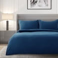 thumbnail image 4 of Deconovo Soft Brushed Bed Sheet Set, Microfiber Bedding for Guest Room, Queen, Navy Blue, 4 Piece, 4 of 8