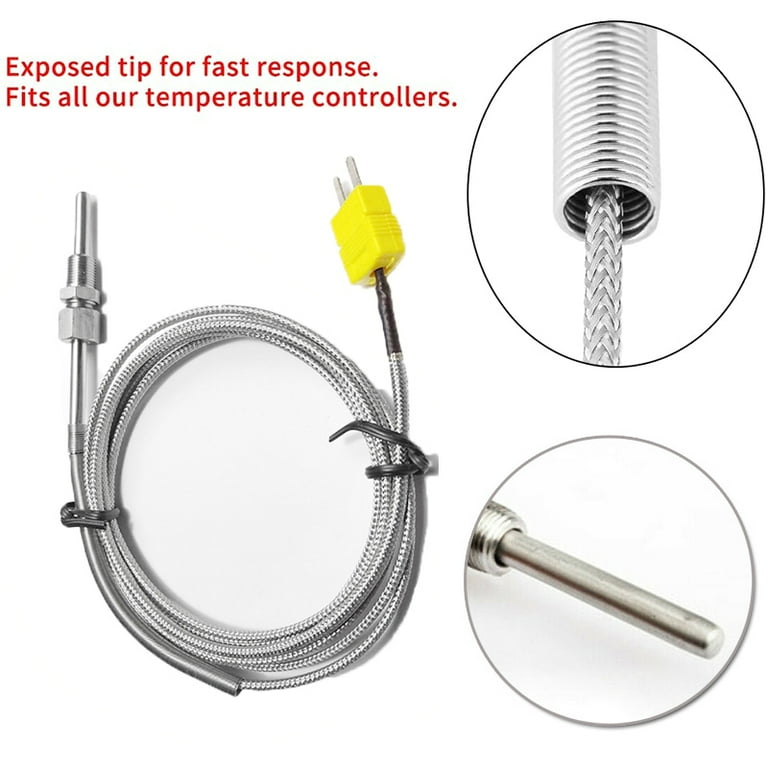 Thermocouple, Stainless Steel Temperature Thermocouple Quick Response K  Type for Measurement (1M)