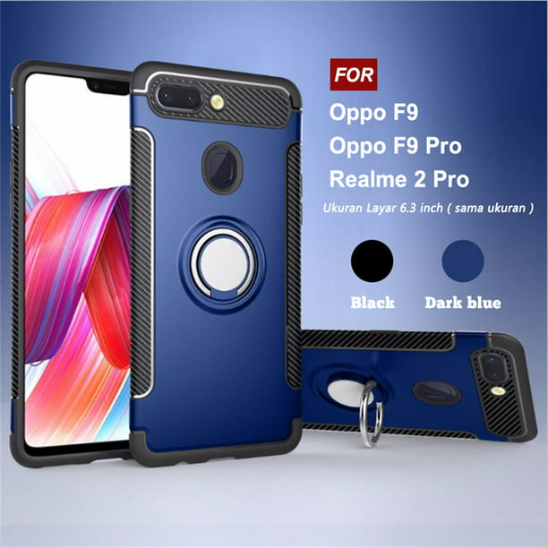 Coque Téléphone pour Oppo F9/F9 Pro /Realme 2 Pro Ukuran Layar 6.3''(sama Ukuran) Ring