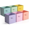 thumbnail image 1 of Sorbus Cubos de almacenamiento de tela de 11 pulgadas – Contenedores de almacenamiento plegables resistentes y asa – 6 cestas plegables para organizar ropa, juguetes, libros – Cestas de almacenamiento, 1 of 5