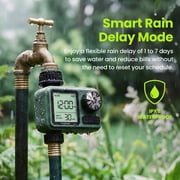 Soildrops Single Outlet Programmable Sprinkler and Watering Controller Timer with LCD Rain Delay