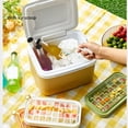 thumbnail image 3 of Ice Cube Tray with Lid and Bin,2 Trays Ice Cube Molds Ice Tray with Cover Storage Container No Spill Stackable Ice Cube Trays Ice  Maker for Cocktails Whisky, 3 of 7