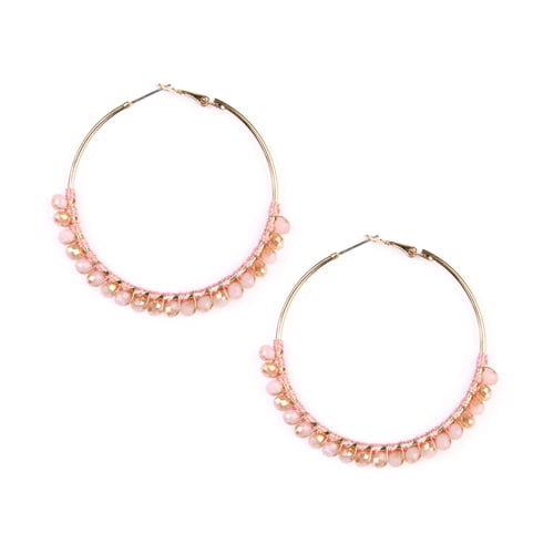 Bohemian Colorful Beads Hoop Earrings for Women Jewelry