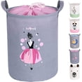 thumbnail image 1 of Cesto de ropa sucia plegable impermeable para bebé, cesto de almacenamiento sucio, bolsa de ropa sucia, Cubo de almacenamiento de ropa de tela redonda, juguetes para niños (ballet girl) JAMW Sencillez, 1 of 5