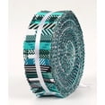 thumbnail image 2 of Soimoi 40Pcs Check & Tartan Print Precut Fabrics Strips Roll Up 1.5x42inches Cotton Jelly Rolls For Quilting - Teal Blue, 2 of 3
