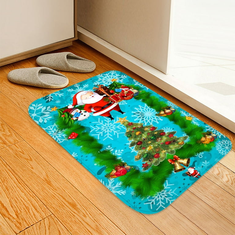 QISIWOLE Christmas Doormat ,Winter Holiday Indoor Outdoor Home