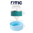 thumbnail image 7 of RTIC 3-in-1 Dog Bowl, Large, Stainless Steel Insulated Bowl, Silicone Lid, Deep Harbor & RTIC Ice, 7 of 7