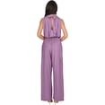 thumbnail image 5 of KOH KOH Long Pants Jumpsuit Formal One Piece Cocktail Evening Fall Dressy Pantsuit Romper Workwear Casual Outfit Tall Sleeveless Playsuit For Women Plum Light Purple XX-Large US 18-20 NT202, 5 of 6