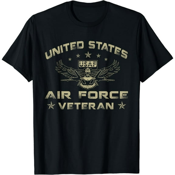 Vintage USA Flag Proud US Air Force Veteran for Men Women T-Shirt
