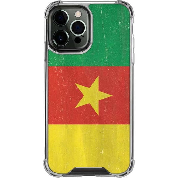 Skinit Countries of the World Cameroon Flag Distressed iPhone 13 Pro Max Clear Case