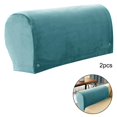 thumbnail image 6 of Velvet Sofa Armrest Covers Polyester Arm Covers Couch Armchair Slipcovers with Pins Anti-Slip Washable Detachable -, 6 of 7