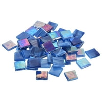 Uxcell 50Pcs Mosaic Tiles, Micro Glass Tiny Mini Mosaic Tile DIY Hobbies Handmade Crystal Free Stone Craft Blue