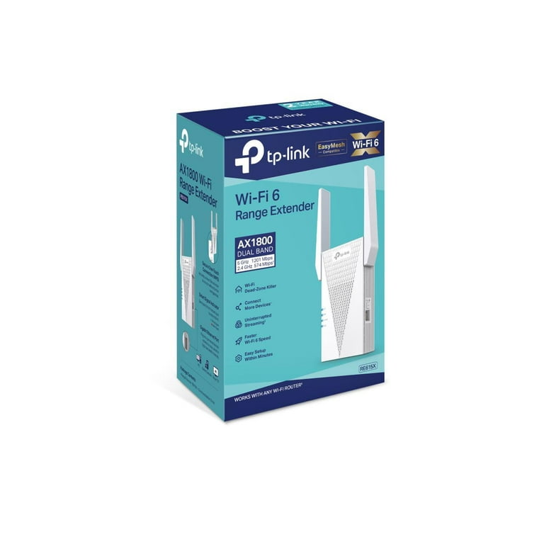 TP-Link RE615X Dual Band Wi-Fi 6 IEEE 802.11 a/b/g/n/ac/ax 1.80