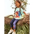 thumbnail image 2 of Bellafa Toddler Girls Clothes 2-7 Years Outfits Cartoon Mouse Graphic Tops + Polka Dot Long Pants 2PC Summer Clothing Set, 2 of 7