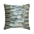 thumbnail image 1 of Decorative Blue & Silver 22"x22" (55x55 cm) Throw Pillows, Suede Tie and Dye embroidery, beaded & Oxidized Throw Pillows For Couch, Abstract Pattern Modern Style - Oxidation Silver, 1 of 3