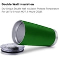 thumbnail image 4 of 20oz Green St Patrick's Day Clover Plaid Shamrock Stainless Steel Tumbler with Lid and Straw, Insulated Coffee Tumbler Cup Travel Mug for Mom Dad Gift Valentines Day Gifts, 4 of 6