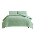 thumbnail image 6 of Videri Home Flannel Sherpa Comforter Set All Season Hollow Fiber Fill (Green, King), 6 of 7