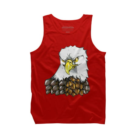 Maverick the Bald Eagle Mens Red Graphic Tank Top - Design By Humans 2XL