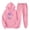 Pink, variant on Womens Hoodie Sweatsuits 2 Piece Set,Men's and Women's Sports Tracksuits Long Sleeve Pullover Hoodies Sweatshirt Loose Coat and Sweatpants Fall Winter Suit Pink,S