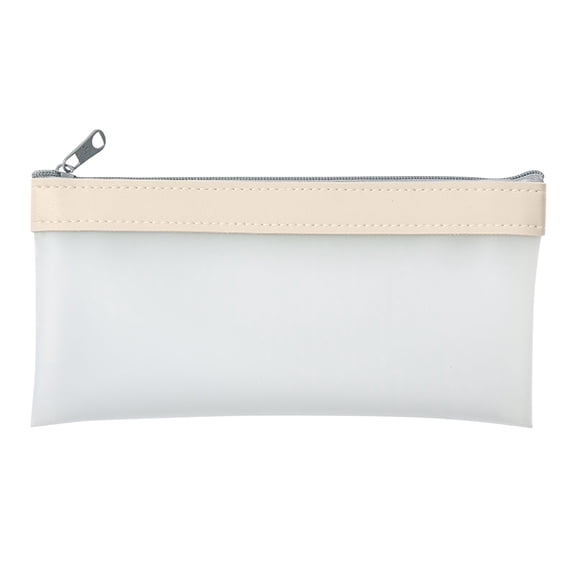 EclipseJewels Zipper Clear Pencil Pouch, Big Capacity Multipurpose Cosmetic Travel Carry Bag for Women, Students, Men, College & Office Use,A