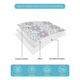 thumbnail image 5 of Quilts Twin XL Size, Teal Purple Floral Soft Comforter Bedding Set for Bed, Modern Abstract Art Spring Flowers Lightweight Quilted Bedspread with Pillow Cover(2 Pieces) for All Season, 68x98 Inch, 5 of 6