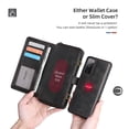 thumbnail image 5 of Samsung Galaxy S20 FE 5G Wallet Case, Dteck 2 in 1 Magnetic Detachable Wallet Purse [Crossbody Chain] Durable PU Leather Zipper Handbag Folio Flip Card Slot Protection Back Cover, Black, 5 of 10