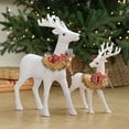 thumbnail image 5 of Christmas White Reindeer Figurine Realistic Christmas Reindeer Display Ornament Perfect For Holiday Decorations, 5 of 9
