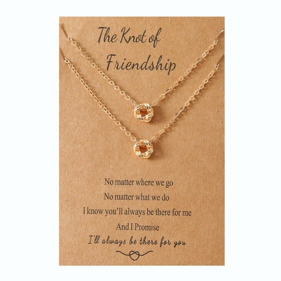 Aellinatey 2/3 Packs Knot Necklaces Best Friend Forever Friendship Pendant Necklace