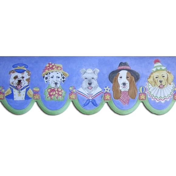 Bordure de Papier Peint Cirque pour Chiens LA73566B
