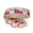 thumbnail image 3 of Christmas DIY Fabric Swirl Ribbon Burlap Ribbon Gift Classic Wrapping Christmas Tree Ribbon Wreath Bows, Hemp, 3 of 7