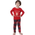 thumbnail image 2 of MyFav Matching Family Christmas Pajamas Set, Xmas Holiday PJs for Women/Men/Kids, Letter Printed Loungewear Sleepwear, 2 of 7