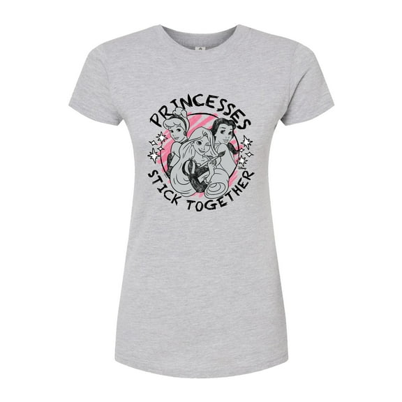 Disney - Princesses Stick Together - Juniors Fitted Graphic T-Shirt