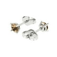 thumbnail image 2 of Clara Pucci 0.2Ct Champagne Round Cut VVS1 Push Back Stud 18k Solid hypoallergenic Gold Designer Earrings For April, 2 of 7