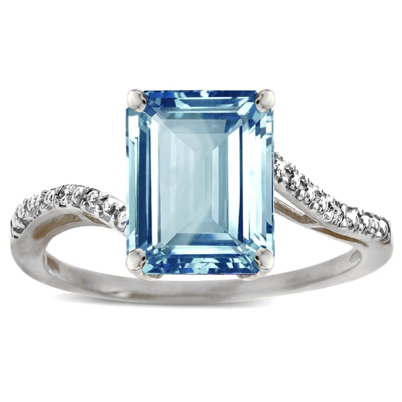 Star K � Big Stone Octagon Emerald Cut 10x8 Sky Blue Topaz Bypass solitaire ring